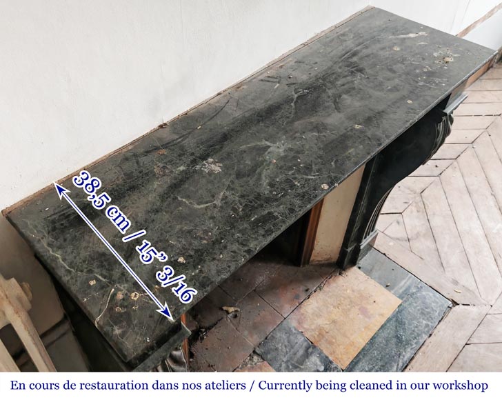 Cheminée de style Napoléon III en marbre vert-7