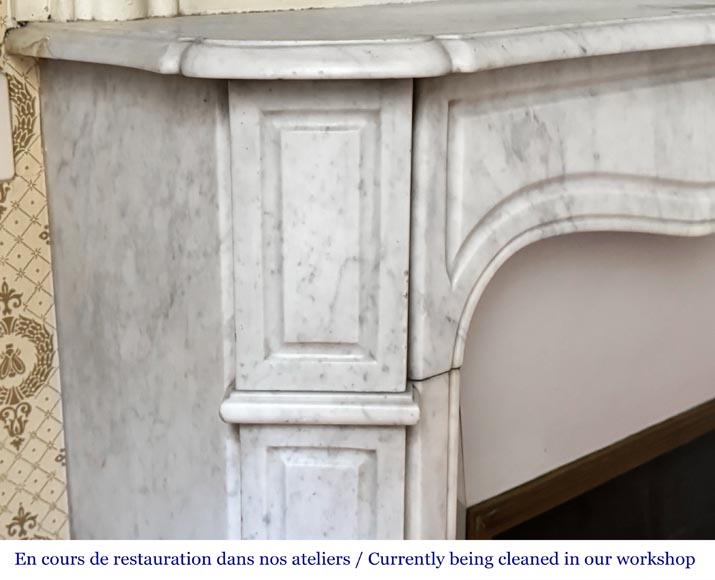 Cheminée de style Louis XV modèle Pompadour en marbre de Carrare Cheminée de style Louis XV modèle Pompadour en marbre de Carrare-3