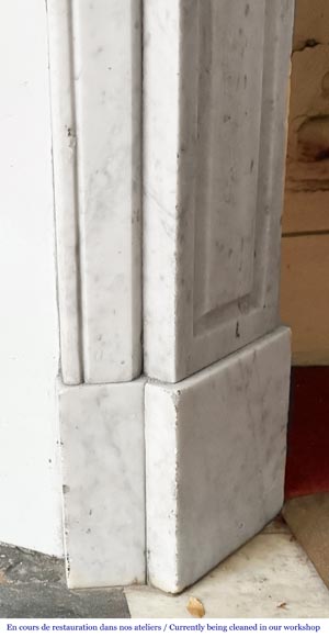 Cheminée de style Louis XV modèle Pompadour en marbre de Carrare Cheminée de style Louis XV modèle Pompadour en marbre de Carrare-7