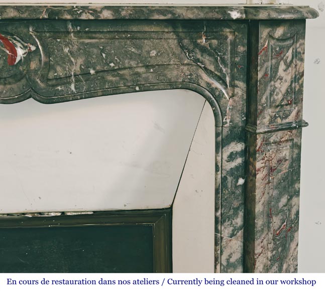 Cheminée de style Louis XV modèle Pompadour en marbre bois Jourdan-6