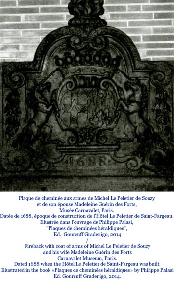 Plaque aux licornes aux armes de Louis Le Peletier de Rosanbo, milieu XVIIIè siècle-7