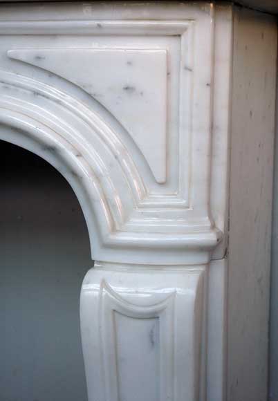 Cheminée en marbre demi-statuaire, fabrication 1960-2