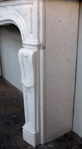 Cheminée en marbre demi-statuaire, fabrication 1960-3